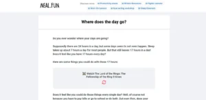 Where Does the Day Go